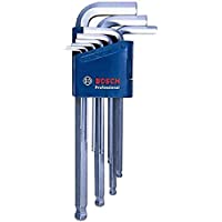 Bosch Professional - Juego de llaves allen Hexagonales (set 9 uds.- angulares- con cabezal esférico)